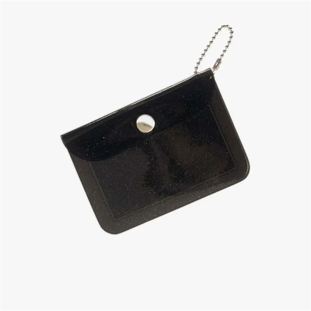 Simple Portable Waterproof Card Storage Bag Key ring Photo Organizer Keychain Coin purse Small Wallet Photo Card Holder