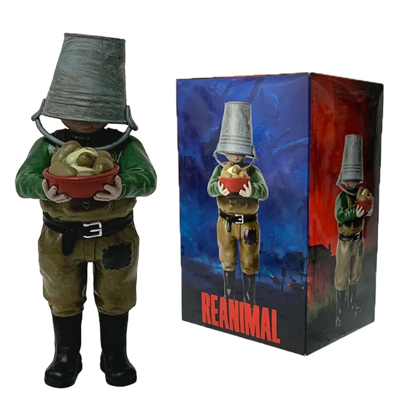 Figura de Anime Reanimal, Figura de Acción Coleccionable de PVC del Juego GK Reactive Animal Iron Barrel Head, Muñeco Modelo de Juguete de Moda