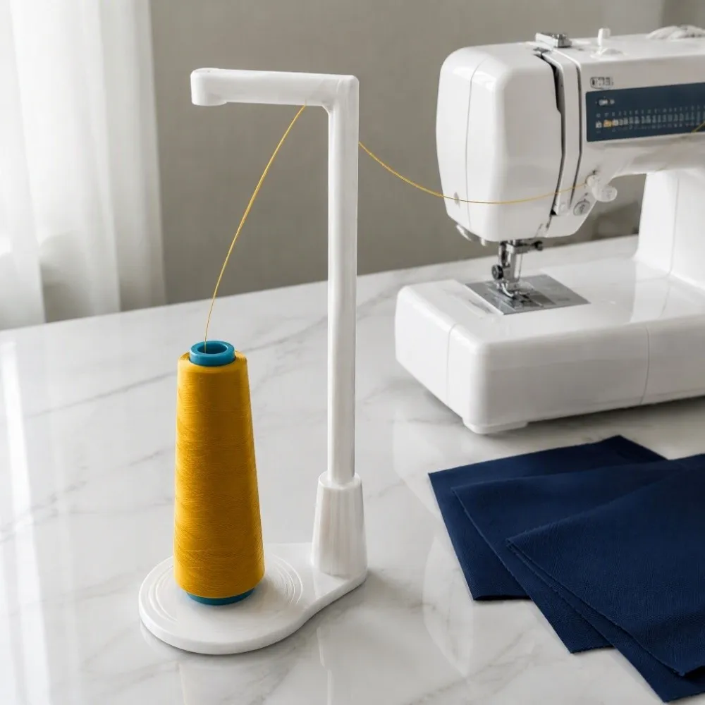 2pcs Large Capacity Sewing Thread Stand Anti-Tangle Guide Metal Base Spool Bracket Tool Universal Fit 3D Printed
