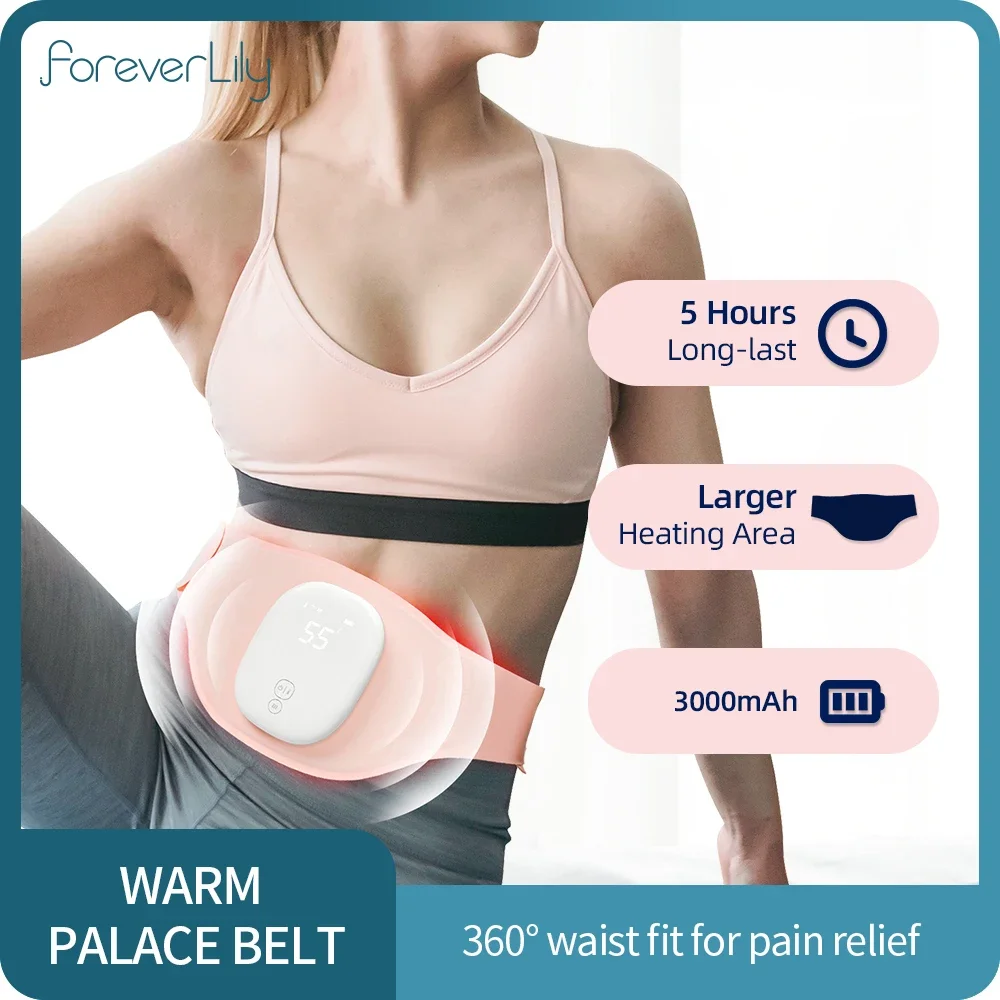 

Menstrual Colic Pain Relief Massager Graphene Fast Heating Pad Vibrator Belt for Menstrual Relief Pain Waist Stomach Warming