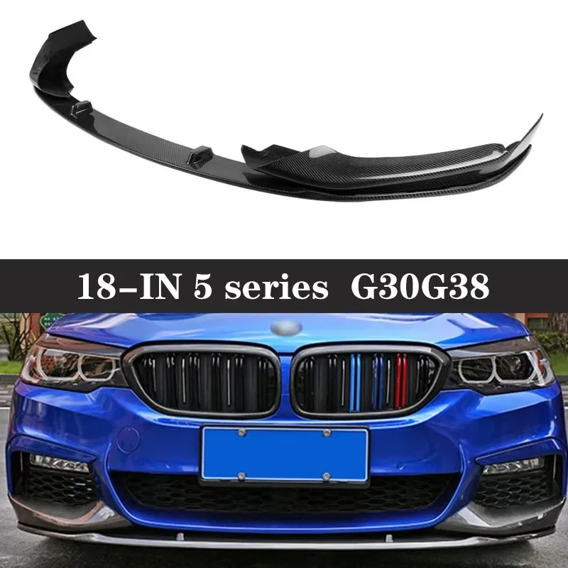 For BMW 5 Series MP G30 G38 540i 530i Carbon Fiber Car Front Bumper Diverter Spoiler Diffuser Front lip chin upgraded body kit