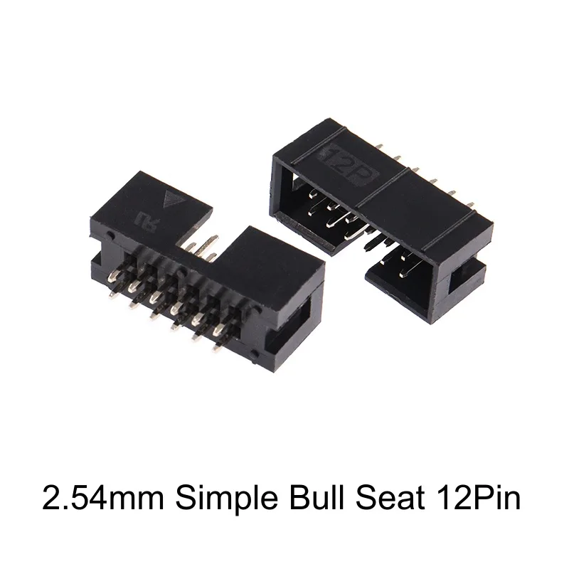 DC3 Cable Plug 2.54mm Spacing Simple Bull Horn Socket IDC Connector JTAG Socket Straight Pin 6/8/10/14/16/20/26/30-40/50P64p