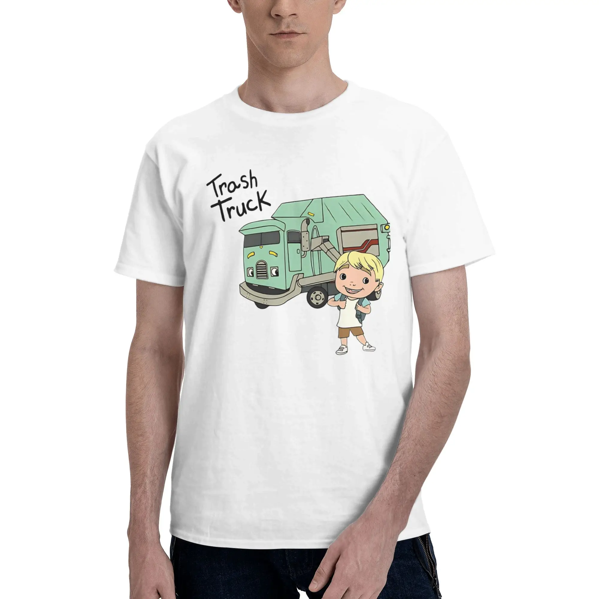 Trash Truck anime Merch Unisex T Shirt Cotton Tee Graphic Printing  T-shirt Clothes