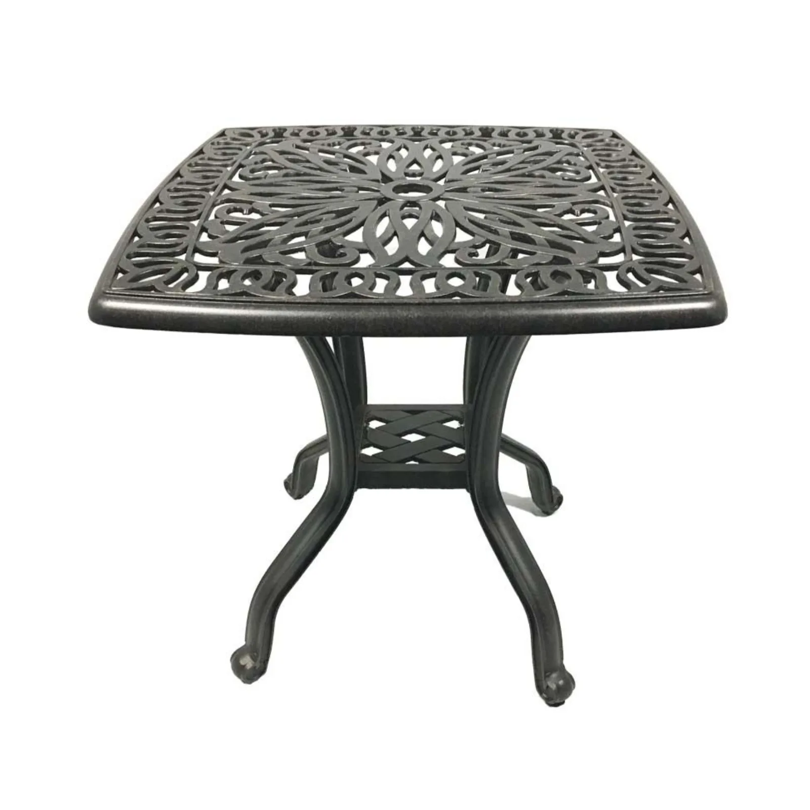 USOutdoor end table, terrace furniture, cast aluminum Elizabeth stainless bronze-