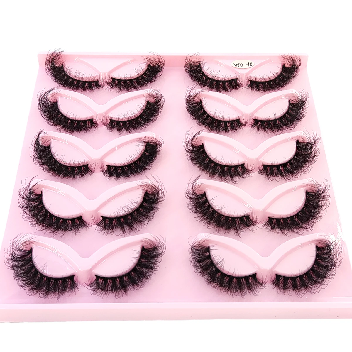 NEU 10 Paar 3D-Faux-Nerzwimpern Wispy Fluffy Falsche Wimpern Dickes Volumen Dramatische Cat-Eye-Wimpern Lange Streifen Wispy-Wimpern