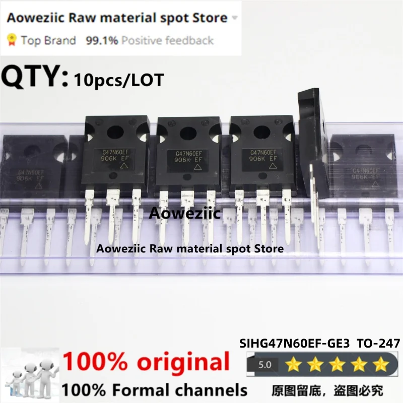 Aoweziic  2019+ 100% New Imported Original   SIHG47N60EF-GE3  SIHG47N60EF  G47N60EF  TO-247  N-channel MOSFET  600V 47A