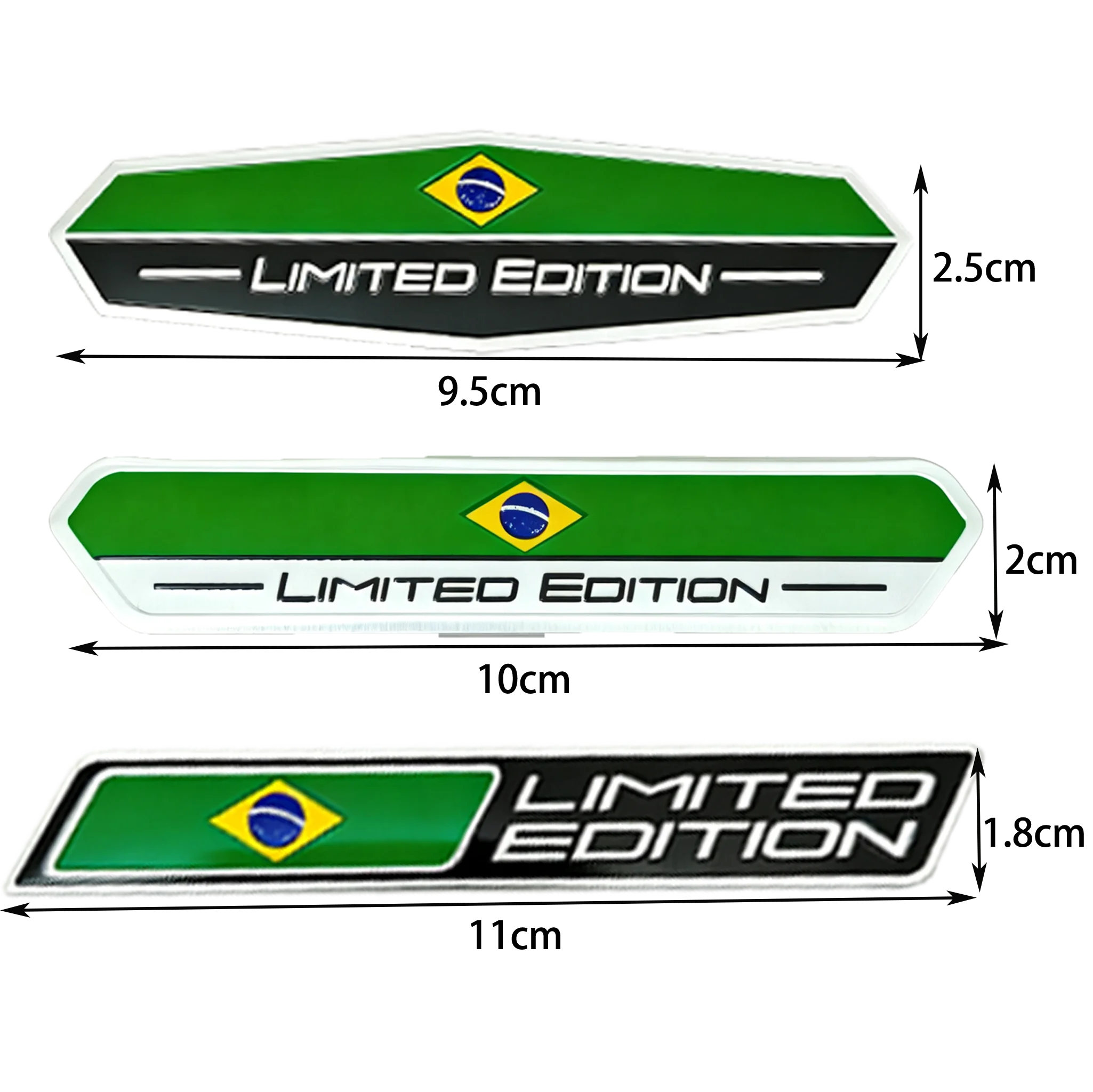 Car Accessories Bahrain - Naklejki samochodowe z flagą Brazylii, aluminiowe