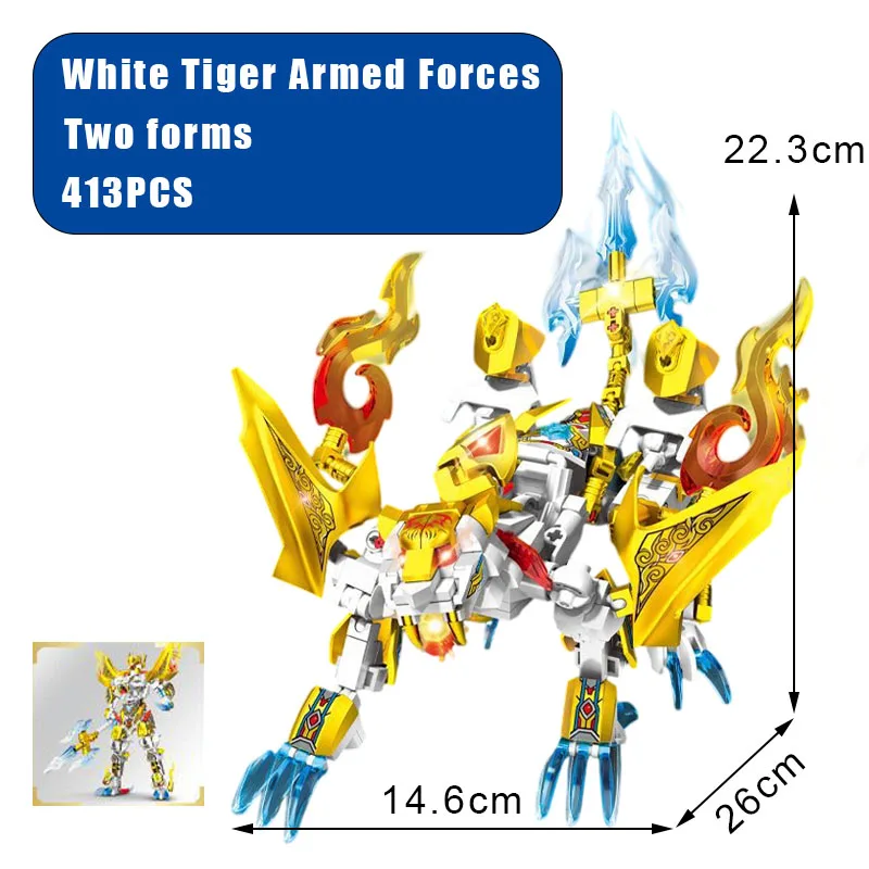 

Assembly Building Block Model Double Transform Mecha Series Collectible‌ 2-In-1 No Disassemble Building Blocks Toys Boys Gifts