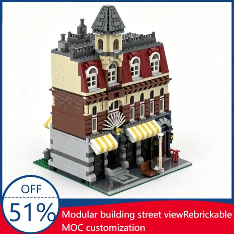 

2335 PCS Café Non-Corner MOC Customize Modular Building Blocks Model Custom Puzzle DIY Assembly Creative Educational Toy Gifts