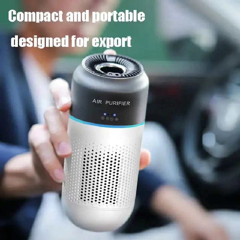 

Mini HEPA Filter Car Air Purifier Auto Sensor Personal Air Purifier for Home Desktop Smart Portable Usb for Car Air Freshener