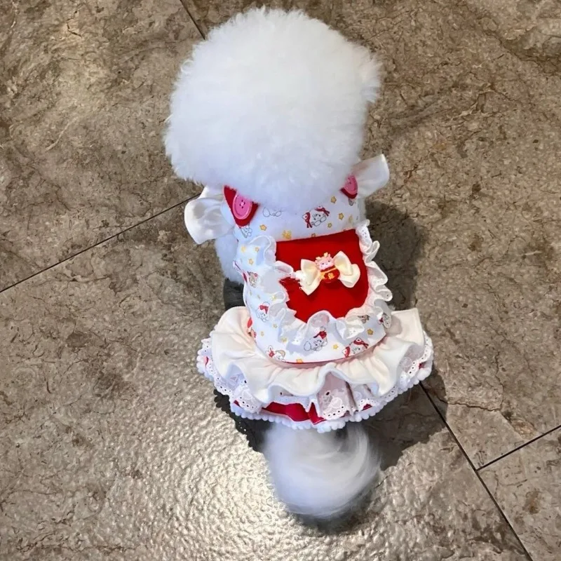 Pet Dog Princess Dress Teddy Bears clothes Maltese Dog Clothes Puppy Dresses for Small Dogs