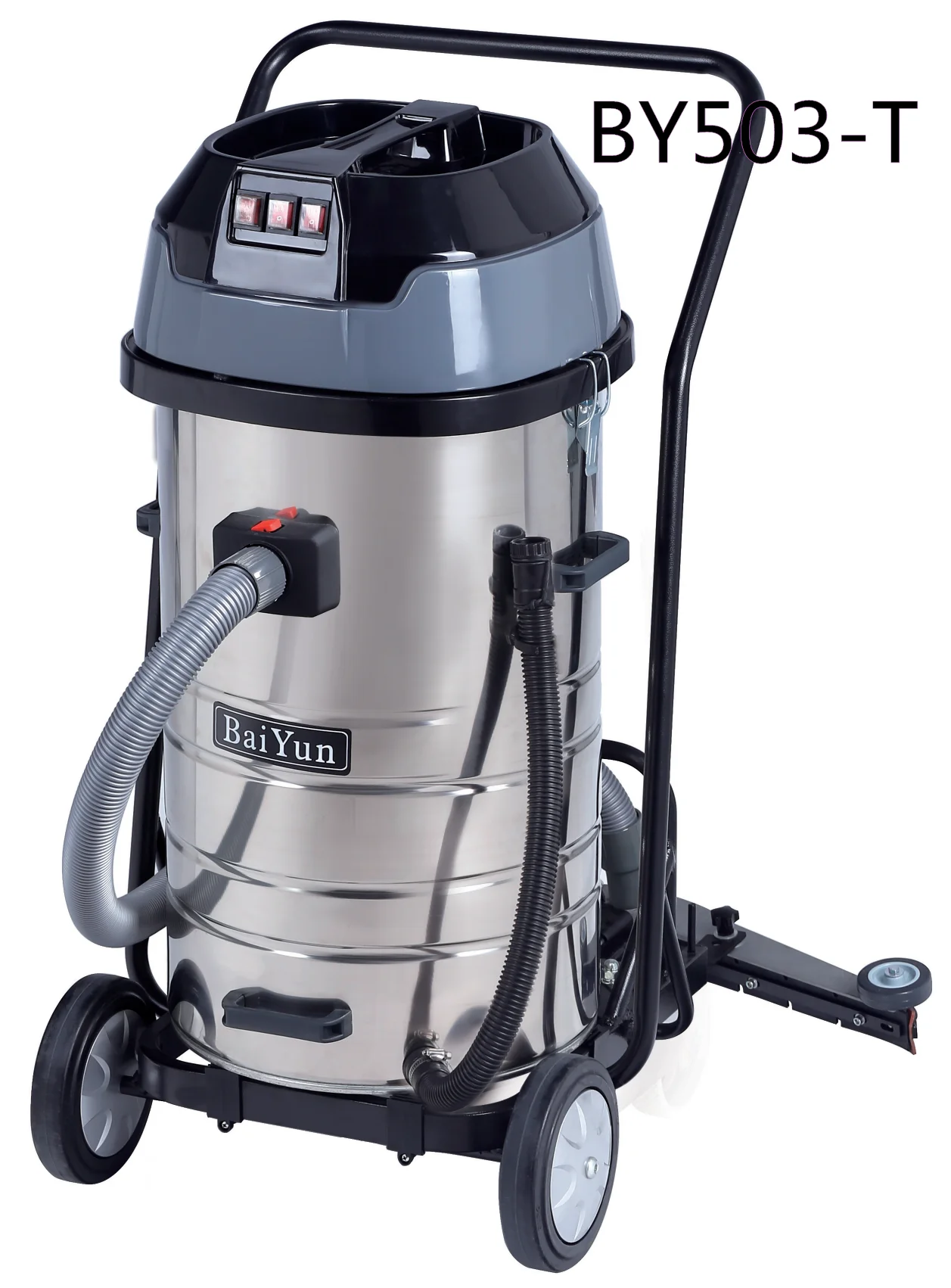 BAIYUN BY503 80L 3000w high quality portable powerful motor stainless steel tank vacuum cleaner Dry and wet Business Hotel