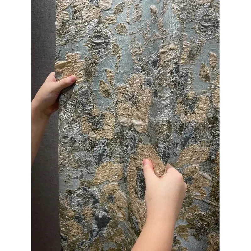 

New High-end American Embossed European Three-dimensional Flower Shading Living Room Dining Room Bedroom Curtain Custom Size