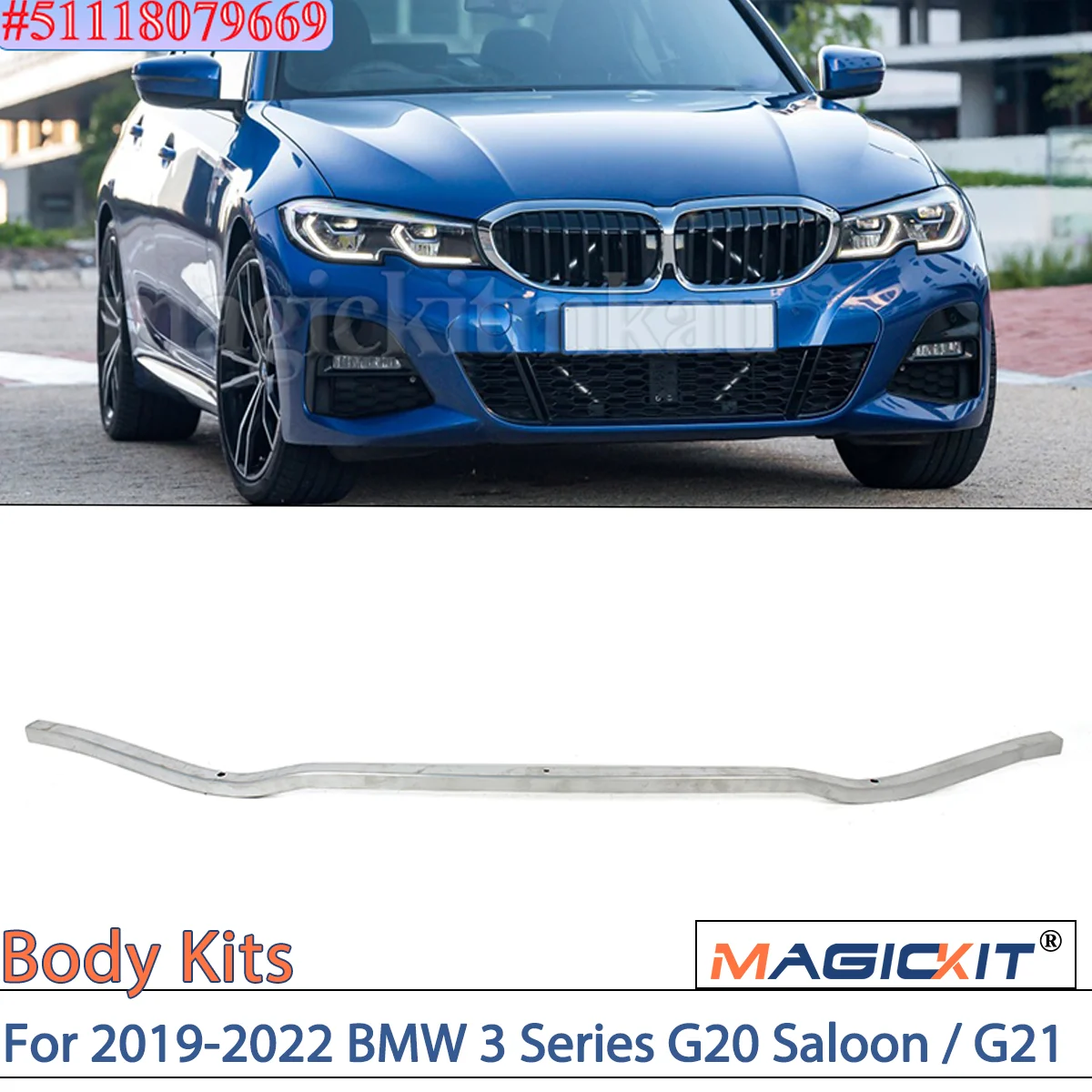 MAGICKIT For 2019-2022 BMW 3 Series G20 Saloon / G21 Touring M Sport Model BMW Front Bottom Bumper Reinforcement Bar