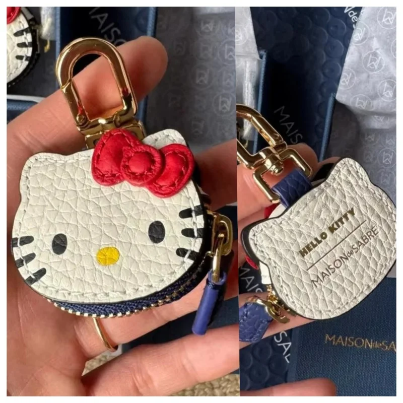 

Cute High Beauty Hello Kitty Cartoon Personalized Creative Leather Bag Keychain Pendant Fashion Clothing Accessories Kids Gifts