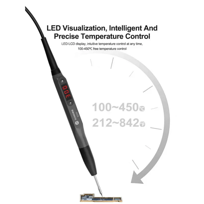 SUNSHINE S210 Pro Intelligent Welding Station LED LCD Display100-450℃ Free Temperature Control Quick Heating Soldering Iron