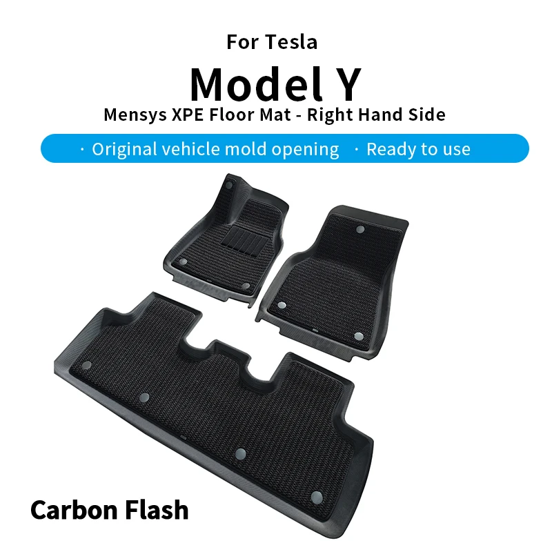 

Подходит для Tesla Model Y 2021-2024, двухслойный коврик Matisse XPE (для праворульных авто, большая панель с педалью), автомобильный коврик