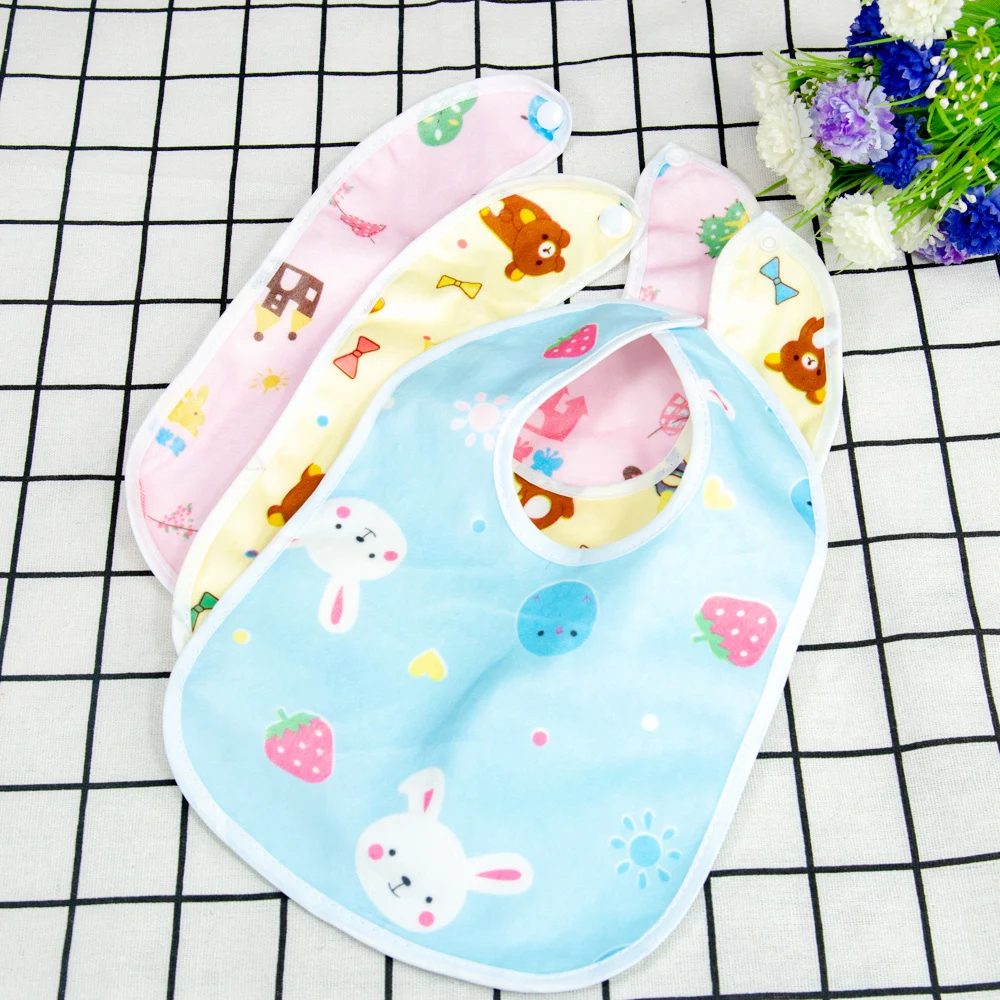 2pcs Baby Bibs Cotton Waterproof Bib Children Feeding Clothes Protection Kids Stuff Toddler Scarf for Newborns Boys Girls