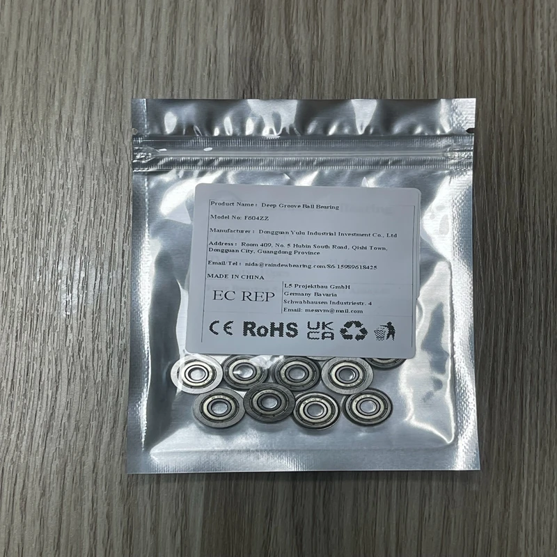

10PCS F604ZZ Flange Ball Bearing 4x12x4mm Metal Shield ZZ Drone Micro Motor Precision Instruments 3D Printers Parts Pulley Wheel