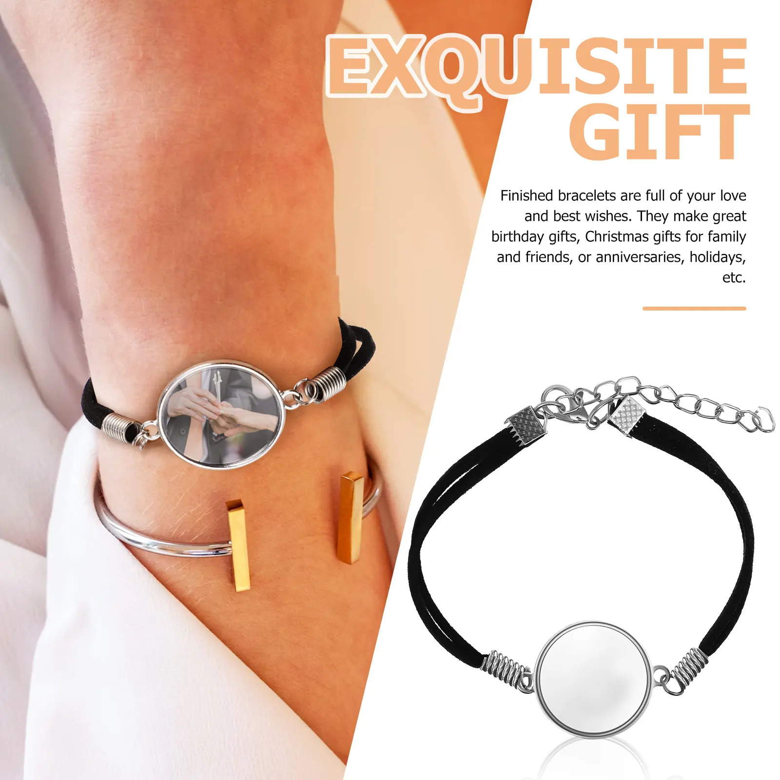 

10 шт. заготовок для браслетов DIY: оправы для стеклянных кабошонов, для изготовления ювелирных изделий на заказ, искусственные заготовки для браслетов