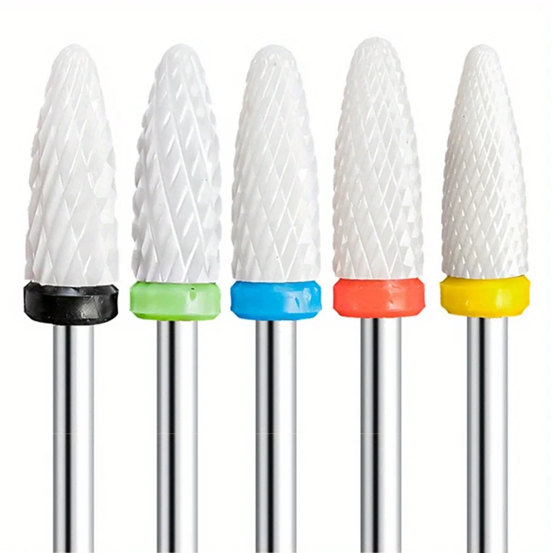 1/2/4 قطعة الذرة السيراميك مسمار لقمة ثقب قاطعة المطحنة لإزالة جيل للأظافر البولندية آلة أظافر مسمار الفن اكسسوارات أدوات #5