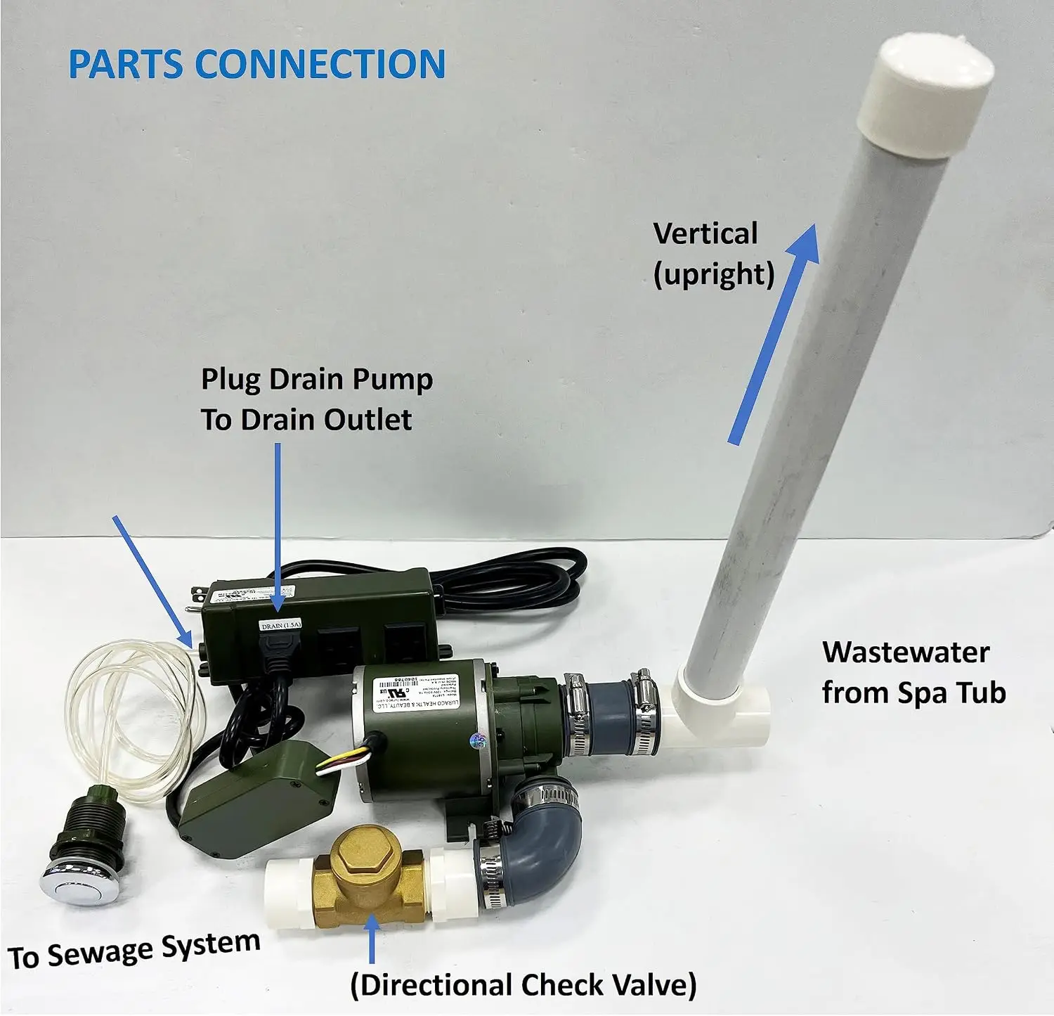Pedicure Drain Pump Package, Discharge Pump Package