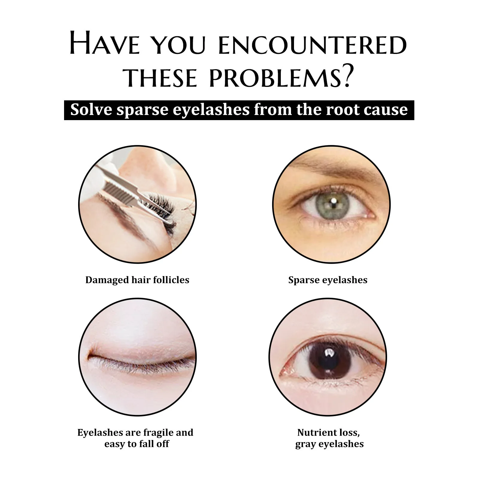 Olio di ricino Estensione delle ciglia Essenza di crescita Enhancer naturale Più lungo Più spesso Sottile Ciglia più piene Fragile Sparse Eye Lash Care