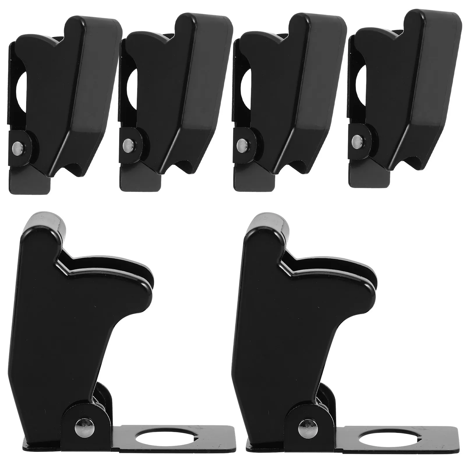 6Pcs Protective Toggle Switch Guard Plastic Dustproof Waterproof Safety Cover Caps for Marine Motorcycle Vehicles
