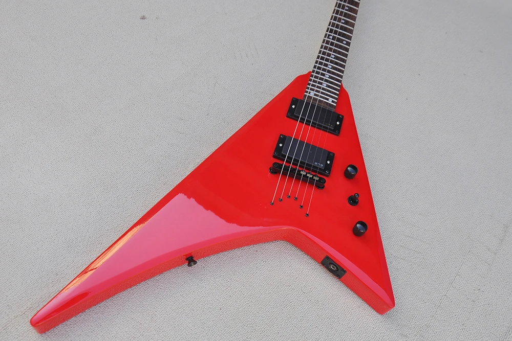 Factory Custom Unusual Red 6 Strings Electric Guitar High Quality 24 Frets Offer Customize YSGS-8398