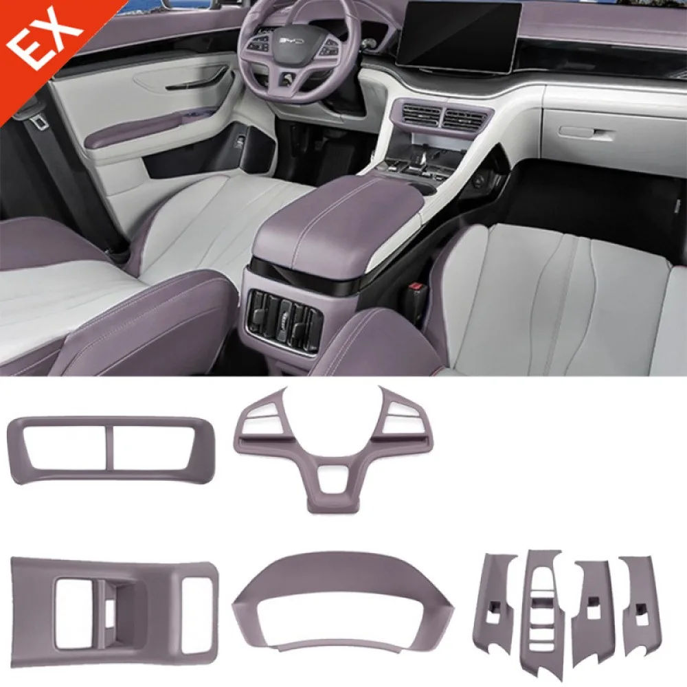 

For BYD Seal U DM-I 2023-2026 Interior Gear Shift Water Cup Panel Air Conditioning Vents Steering Wheel Car Black Accessories