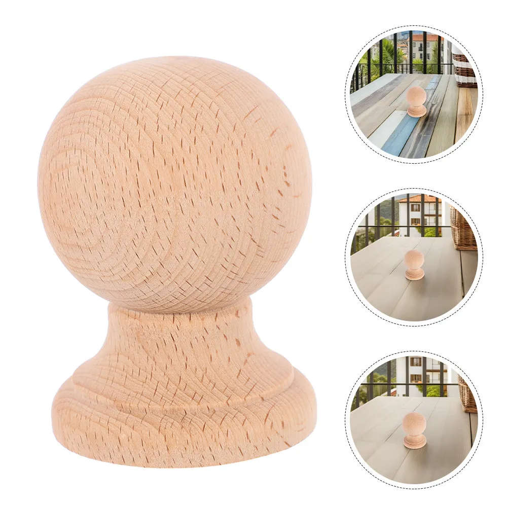 Solid Wood Finial Topper for Pillars Bed Posts Flagpoles – Decorative Craft Supply 3.9x3.1 Inch