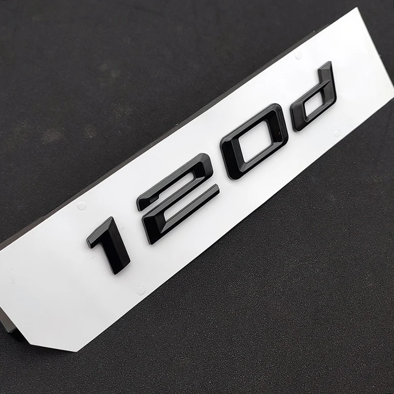 LAZIRO Adhesivo For Maletero De Coche Negro ABS 3D 114i 116i 118i 120i 123i 125i 130i 116d 118d 120d 125d 130d Emblema Logo Apto For BMW E87 F20 E81 E82 (Color