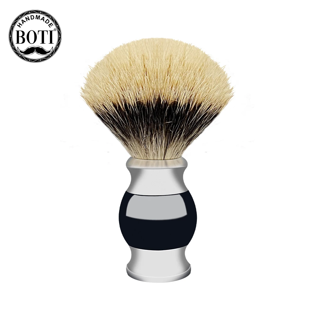 

Boti-Brush wet shaving whole brush Enlightener three band hair knot handmade Men cleaning tool beard barber shaving handle