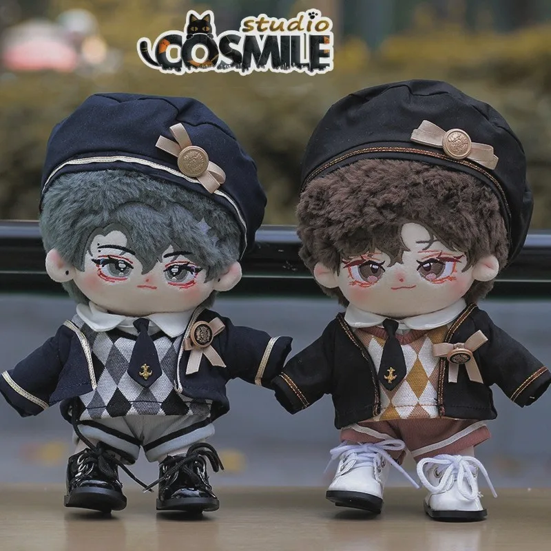 

No attribute Kpop Star Idol British Uniform Hat for 20cm Plush Doll Stuffed Clothes Plushie Clothing Gift FS Sa