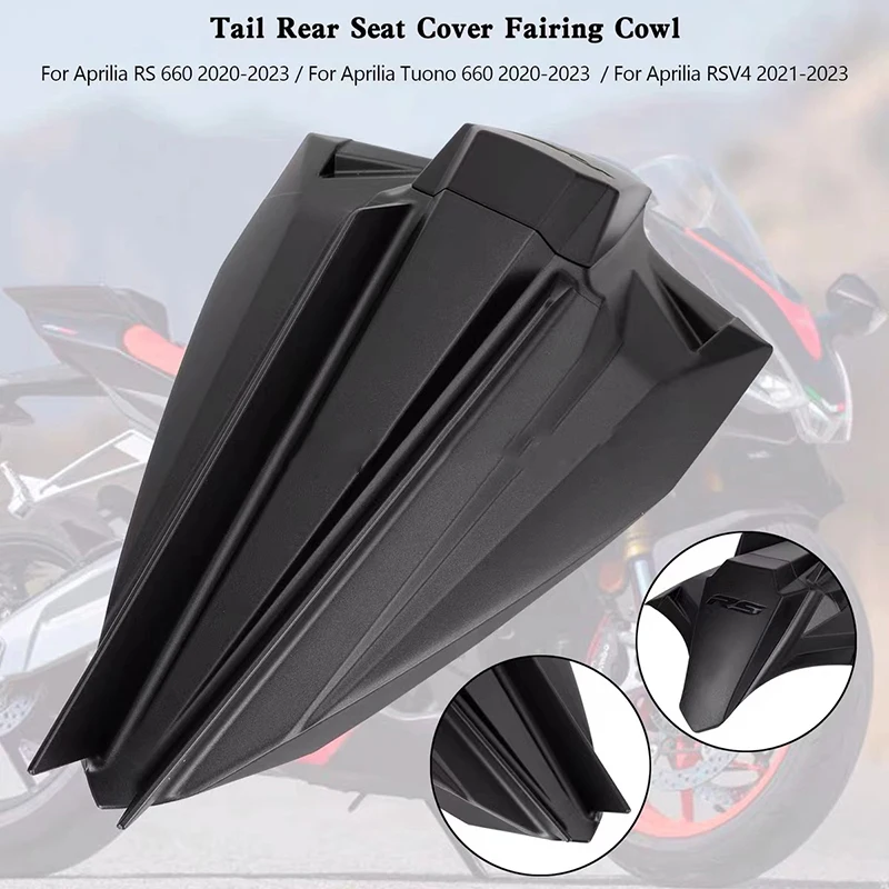 Capa de assento de carenagem traseira para aprilia tuono 660 rs660 capa moto passageiro traseiro pillion tuono660 rs 660 2020 2021 2022 2023 carbono