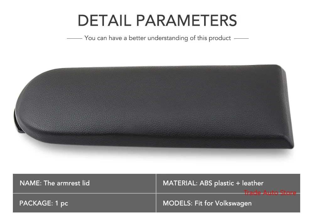 Armrest Box Cover For VW Golf 4 GTI Jetta Mk4 R32 Beetle Polo 6R Passat B5 Skoda Fabia Audi A4 B6 Seat Ibiza 6J Car Accessories
