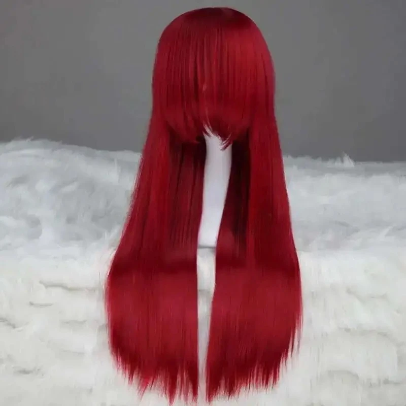 Erza Scarlet Anime FAIRY Cos Wig TAIL Wig Hair Long Straight Red Party Wigs S-class Mage Erza Scarlet Halloween Woman Erza