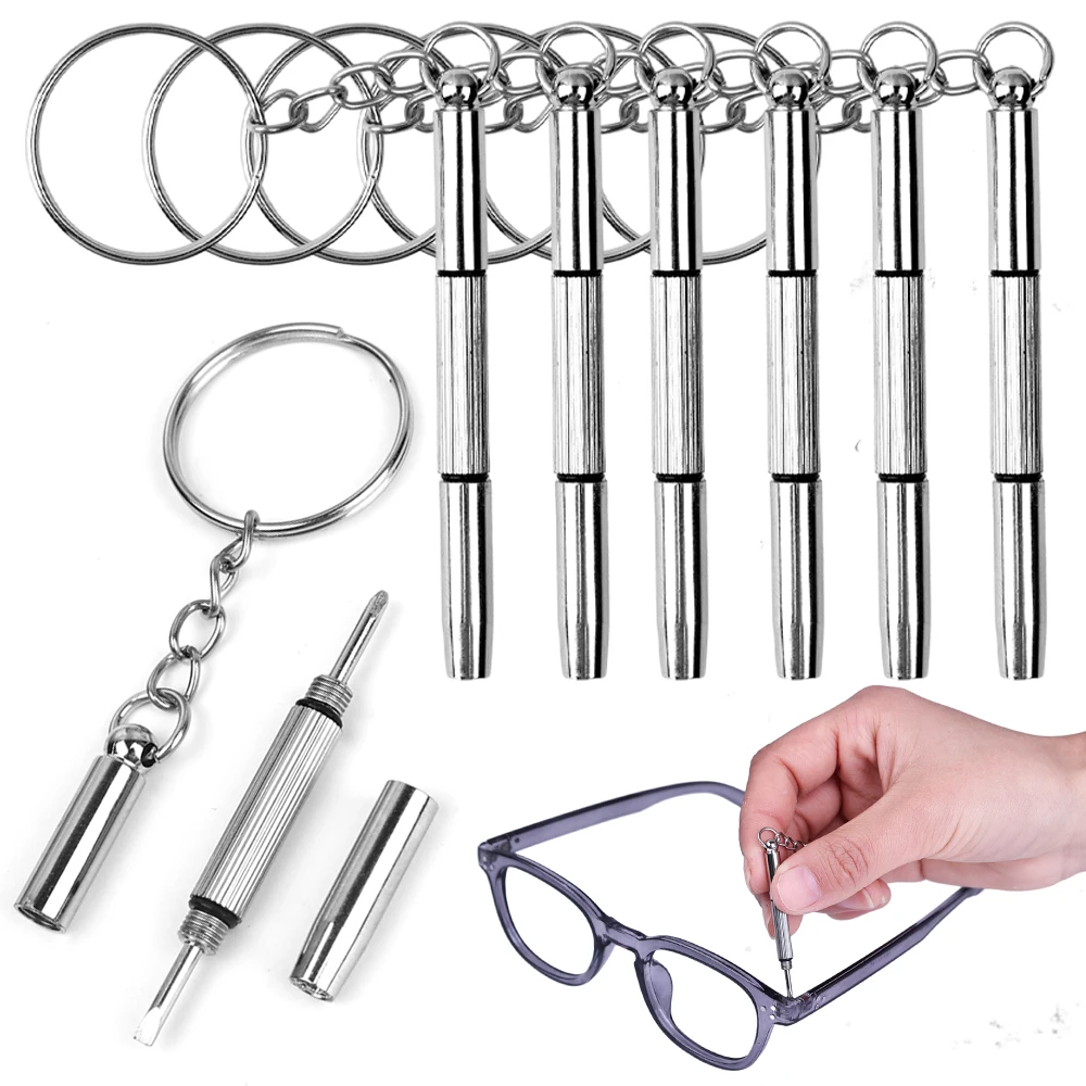 3 in 1 Steel Multifunctional Glasses 1-10pcs Screwdrivers Eyewear Screwdriver Portable Hand Eyeglass Watch Phone Repairing Tools