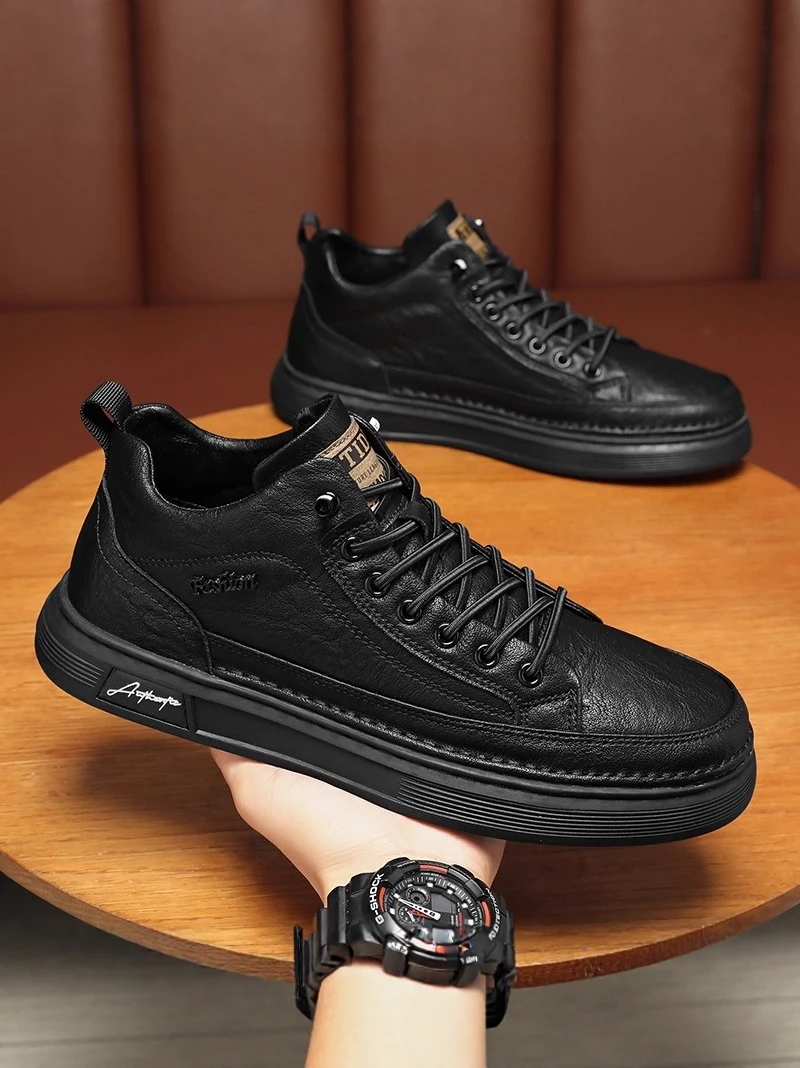 

Men's Casual Sport Shoes Easy Wear Work Shoes Chef Office Safety Trendy Shoes Spring Autumn Season Low Heel round Toe PU Mate...