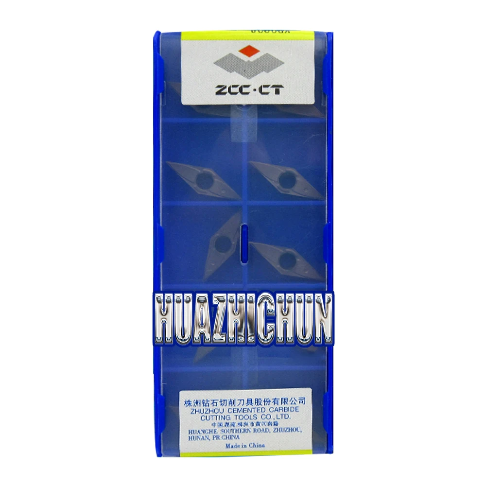 Inserção de carboneto HUAZHICHUN YBG202 YBG205 VBMT 110302 -EF VBMT 110304 -EM YBM153 Lâmina de corte de torno CNC Ferramenta de torneamento de qualidade