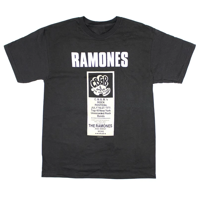 2024 Popular New Style Ramones American Legendary Punk Band Rock Music Pure Cotton Loose Short Sleeve T-shirt for Men and Women