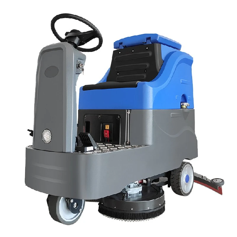 Indoor floor small washing machine, workshop hand-pushed floor washing machine, ride-on epoxy floor washing truck