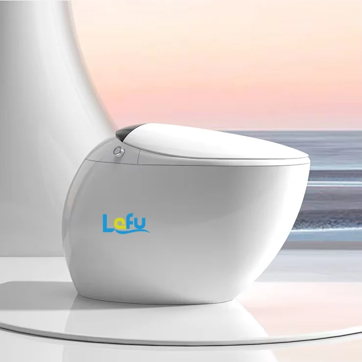 Aromatherapy Auto Washing Automatic Water Spray Intelligent Floor Mounted Ceramic Egg Smart Bidet Wc Toilet