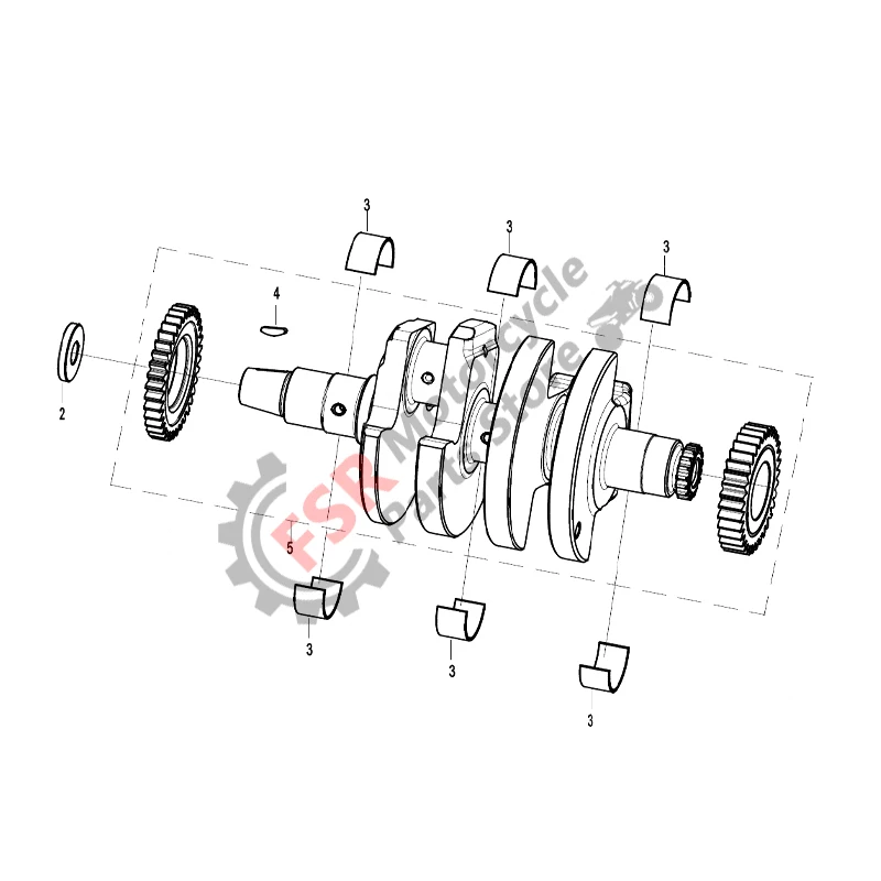 PLAIN BEARING MAIN SHAFT OEM,FOR CFMOTO 450SR 450NK 450MT 450CL-C BOBBER 450SR-S Aspar Edition,RED BLACK BLUE