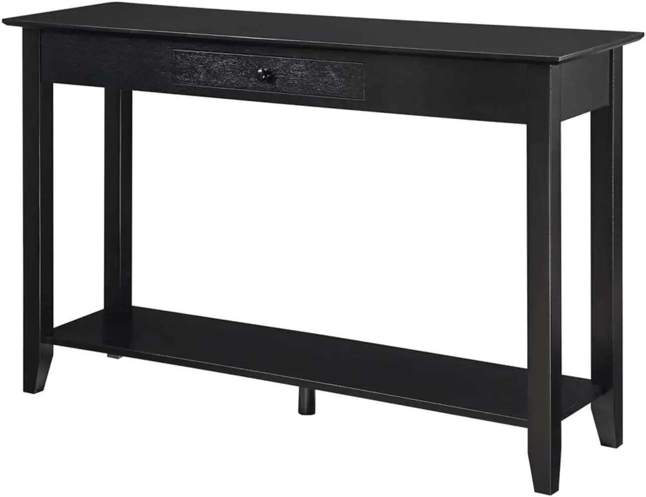 Convenience Concepts American Heritage 1 Drawer Console Table with Shelf, Black