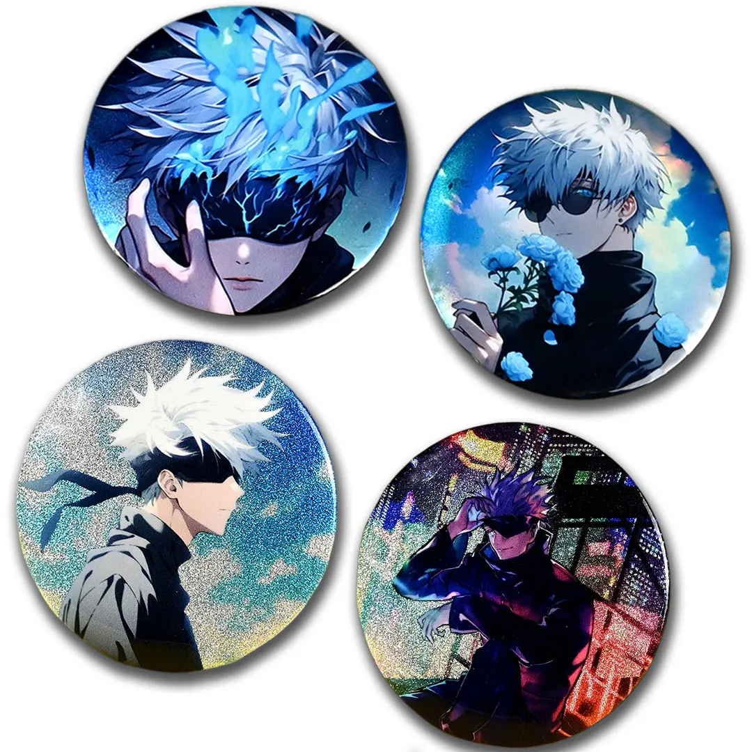 

Jujutsu Kaisen Anime Can Badge Set, Round Gojo/Suguru Brooch Pins for Backpack, Jacket, Fans Collectibles