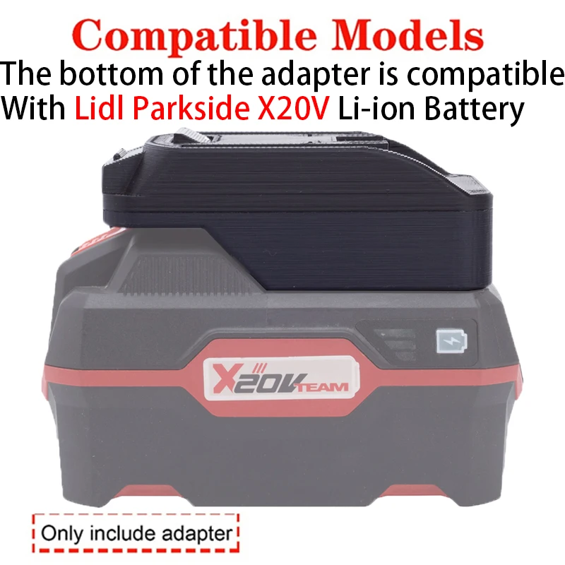 Battery Adapter for Worx 20V 6PIN LI-Ion Tools Converter to Lidl Parkside X20V LI-Ion Battery Adapter Power Tool Accessory