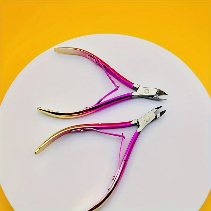 1개 스테인리스 스틸 발톱깎이 직선형 블레이드 내성발톱 및 두꺼운 손톱용 날카로운 끝부분 각질 제거기, 매니큐어 페디큐어