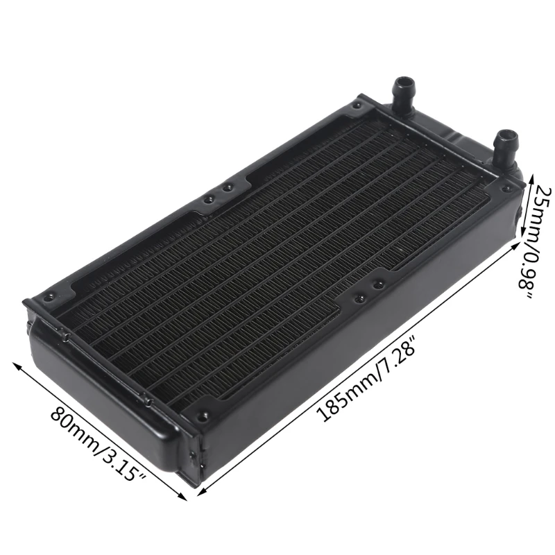 Aluminum Water Cooling Radiator 10 Tubes Heat Exchanger CPU Heatsink Cooler Fast Heat Dissipation for PC Computer