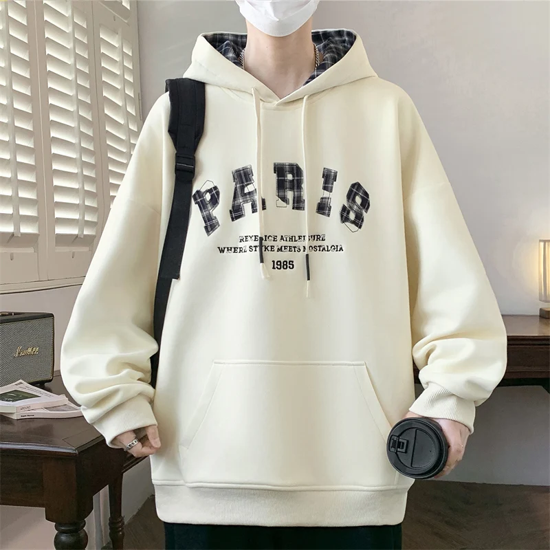 

Fashion Men's Casual Cotton Hoodies Spring Autumn Sports Outdoor Hooded Sweatshirts Streetwear Pullover Youth Top Hoody Clothing